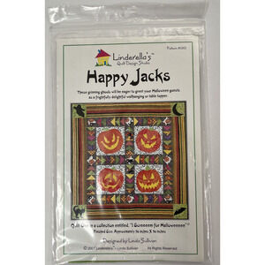 Linderellas Quilt Pattern Scream for Halloween Happy Jacks Pumpkins 36x36 inch
